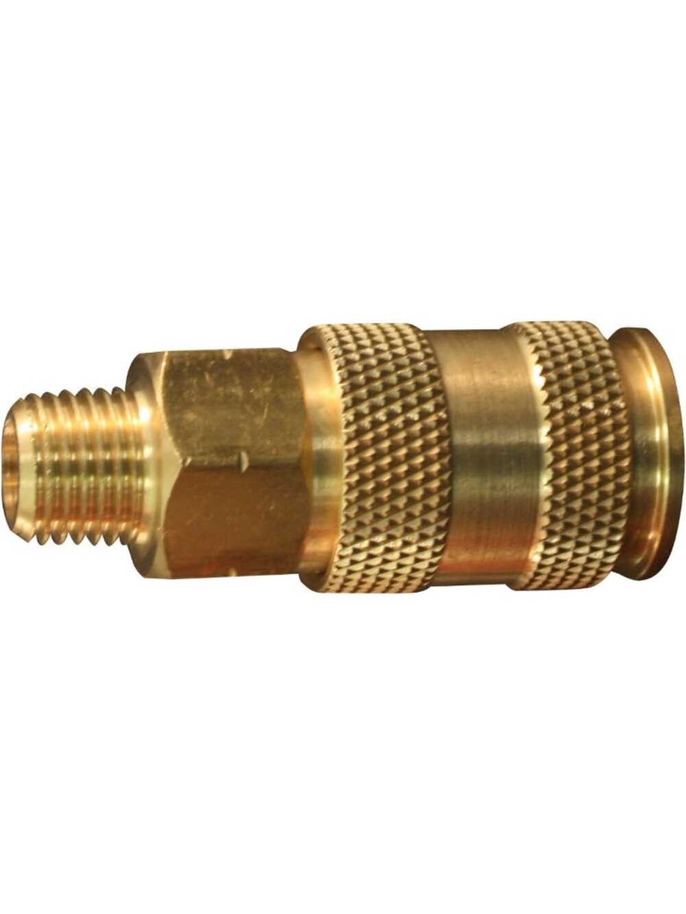 High-Flow V-Style 1/4" MNPT Brass Fitting, Durable & Versatile Connector